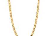 14k Yellow Gold 8.5mm Solid Open Concave Curb Chain