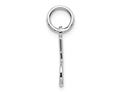Rhodium Over 14K White Gold Number 1 DAD Charm