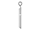 Rhodium Over 14k White Gold 3D Cross Pendant