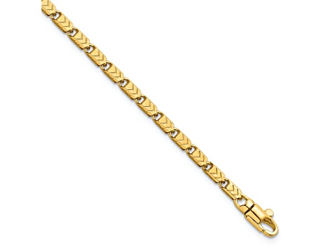 14K Yellow Gold Polished 8.25 Inch Fancy Link Bracelet