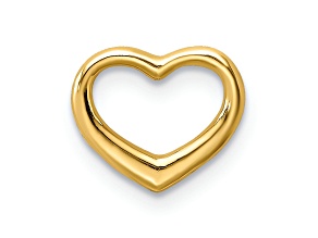 10K Yellow Gold Polished Mini Floating Heart Slide Pendant