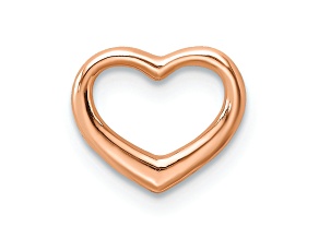 10K Rose Gold Polished Mini Floating Heart Slide Pendant