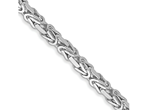 14K White Gold 2mm Byzantine Chain Necklace