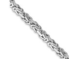 14K White Gold 2mm Byzantine Chain Necklace