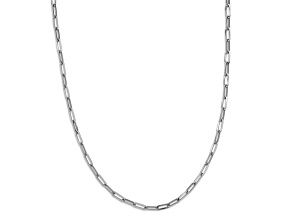 14K White Gold Polished Fancy Link Necklace