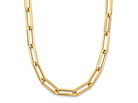 14K Yellow Gold Polished Fancy Link Necklace