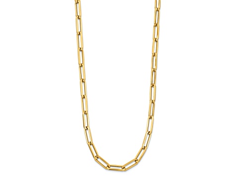 14K Yellow Gold Polished Fancy Link Necklace