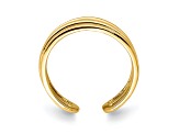 14K Yellow Gold Polished 3 Row Toe Ring