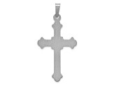 Rhodium Over 14K White Gold Polished INRI Crucifix Pendant