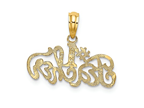 14k Yellow Gold #1 TEACHER Charm - 12YFKA | JTV