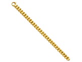 14K Yellow Gold 8.8mm Reversible Fancy Link 7.5 inch Bracelet