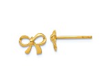 14K Yellow Gold Polished Bow Post Earrings