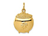 14K Yellow Gold Pot of Gold Charm