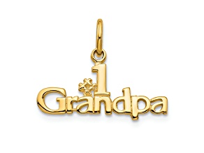 14k Yellow Gold Number 1 Grandpa Pendant