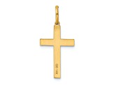 14k Yellow Gold Laser Designed Cross Charm