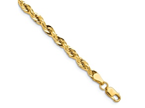 10k Yellow Gold 3.5mm Rope Link Bracelet
