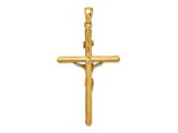 14K Yellow Gold Textured Crucifix Charm