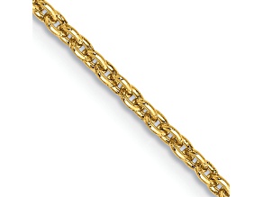 10k Yellow Gold 2mm Solid Round Open Link Cable 30 Inch Chain