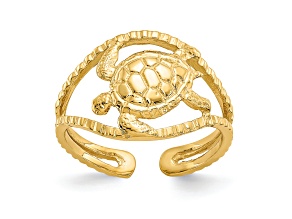 14K Yellow Gold Turtle Toe Ring