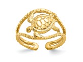 14K Yellow Gold Turtle Toe Ring