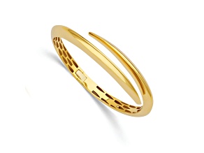 14K Yellow Gold Polished Hinged Cuff Bangle