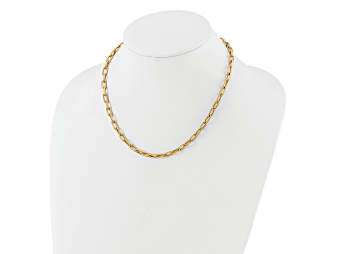 14K Yellow Gold Polished Fancy Toggle Link Necklace