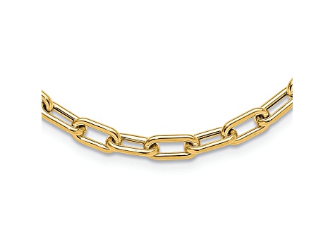 14K Yellow Gold Polished Fancy Toggle Link Necklace