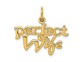 14K Yellow Gold PERFECT WIFE Charm