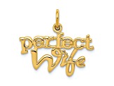 14K Yellow Gold PERFECT WIFE Charm