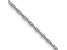 Rhodium Over 14k White Gold 0.6mm Solid Cable 13 Inch Chain