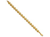 14k Yellow Gold Textured Scallop Shell Bracelet