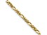 10k Yellow Gold 1.25mm Solid Flat Figaro Pendant 18 Inch Chain