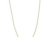 10k Yellow Gold 1.25mm Solid Flat Figaro Pendant 20 Inch Chain