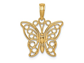 10K Yellow Gold Butterfly Charm