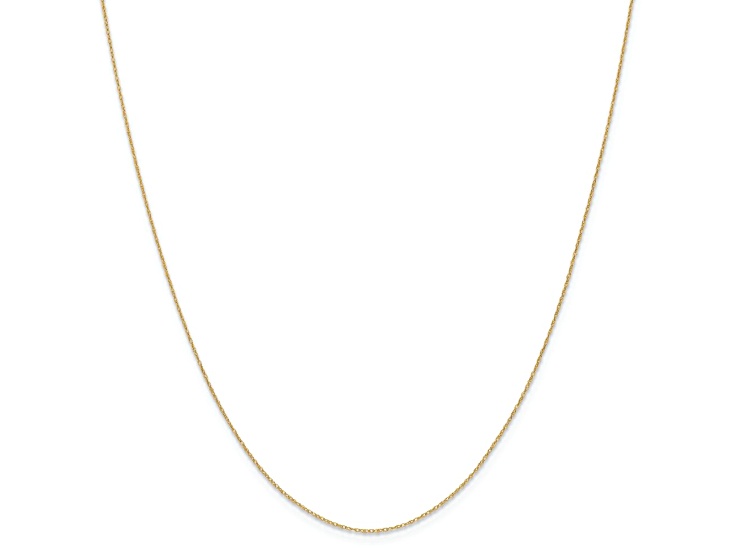 14k Yellow Gold 0.4mm Cable 18 Inch Chain