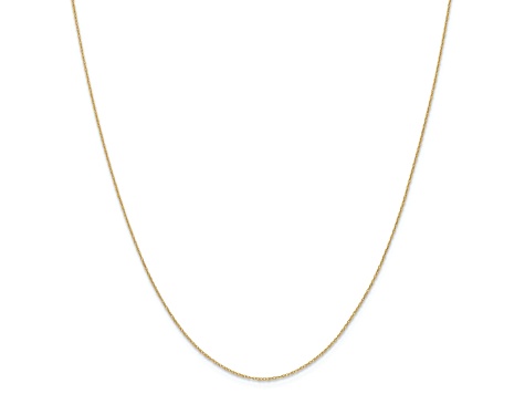 14k Yellow Gold 0.4mm Cable 18 Inch Chain