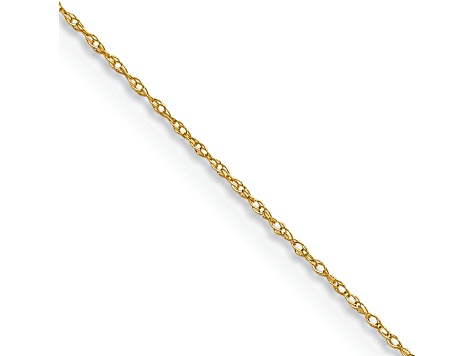 14k Yellow Gold 0.4mm Cable 18 Inch Chain