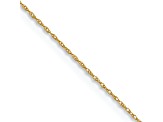 14k Yellow Gold 0.4mm Cable 18 Inch Chain