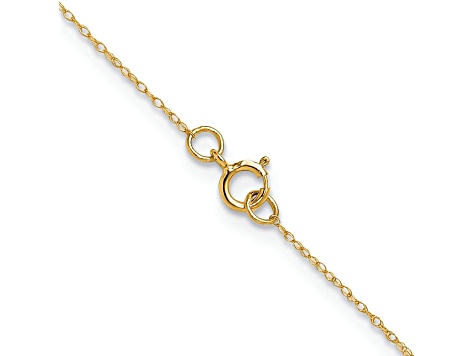 14k Yellow Gold 0.4mm Cable 18 Inch Chain