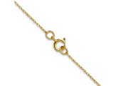 14k Yellow Gold 0.4mm Cable 18 Inch Chain
