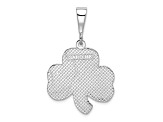 Rhodium Over 14K White Gold Trinity Clover Pendant