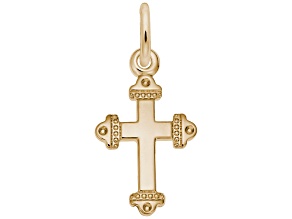 14K Yellow Gold Cross Charm