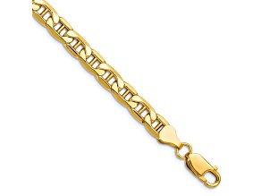 14k Yellow Gold 6.25mm Mariner Link Bracelet, 7 Inches