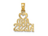 14k Yellow Gold HEART AND KISSES pendant