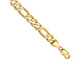 14K Yellow Gold 8.75mm Flat Figaro Chain Bracelet