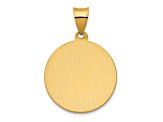 14K Yellow Gold Polished/Satin St. Rocco Hollow Medal Pendant