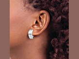 Rhodium Over 14k White Gold Stud Earrings