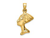 14k Yellow Gold 3D Nefertiti Pendant