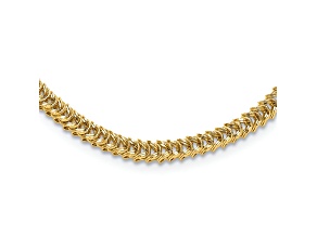 14K Yellow Gold Polished Fancy Link Necklace