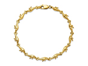 14k Yellow Gold Whale Link Bracelet